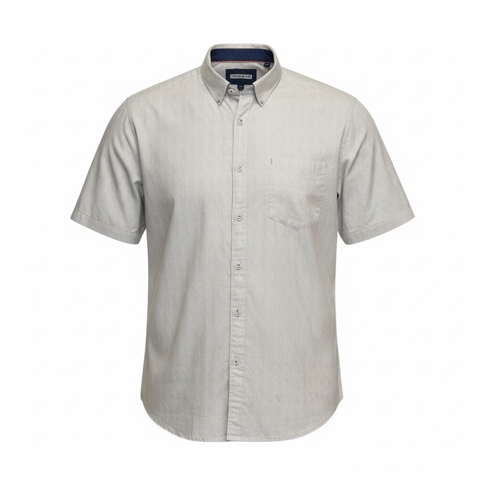 32 Bar Blues Men’s XL Cream Short Sleeve‎ Button Up Shirt 100% Cotton